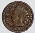 Indian Head Penny Lot of "1" VERY NICE 1887 GOOD OR BETTER°$ FREE SHIPPING $#665