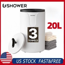 USHOWER Towel Warmer Bucket 20L Fast Heating Auto Shut-Off for Bathroom 40"x70"