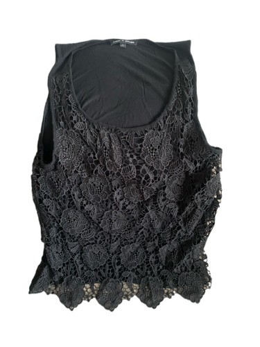 Canotta blusa donna usata con cavi e gauge in pizzo taglia Med Boho - Foto 1 di 11