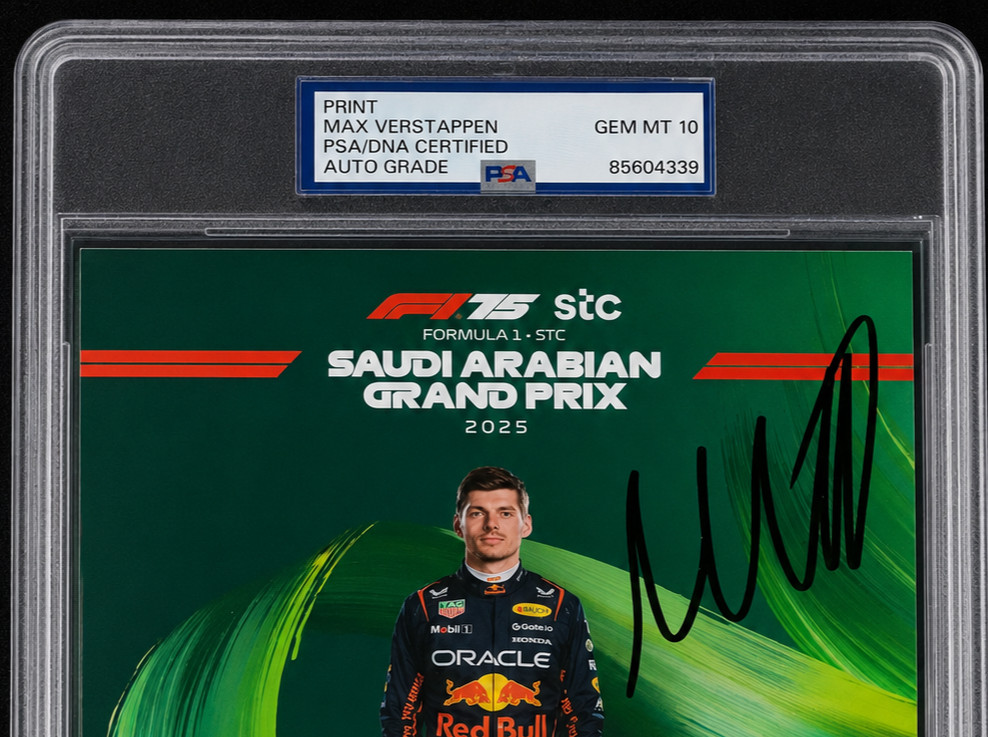 Signed Max Verstappen Red Bull Driver Card F1 GOAT 4x World Champ RC Auto PSA 10 view 2