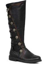 Ellie 125-Fresco Men Renaissance Boots - 1" Polyurethane Lace-Up, Sizes S-XL, Bl