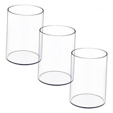 Stylish Clear Acrylic Desk Organizer Pen and Pencil Holders Set of 3, 3-Pack