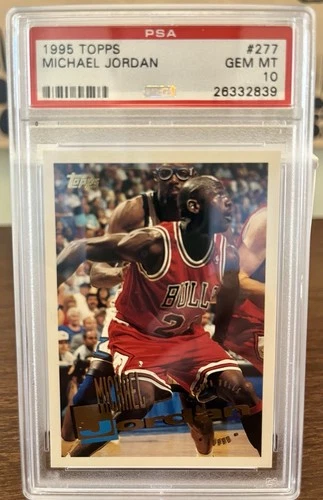 Topps 1995-96 Michael Jordan #277 PSA 10 Chicago Bulls Basketball Card