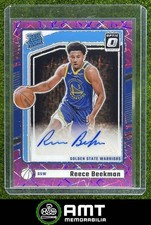 Reece Beekman RC Auto 2024-25 Panini Donruss Optic 75/79 Rated Pink Velocity
