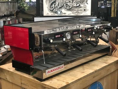 LA MARZOCCO LINEA CLASSIC 4 GRUPPEN ROT CHRONOS TOUCHPADS ESPRESSO...