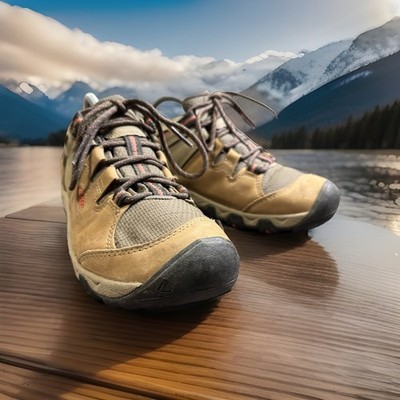 KEEN Women s Size 8.5 M Steens Vent Waterproof Hiking Shoe 1022336 Tan