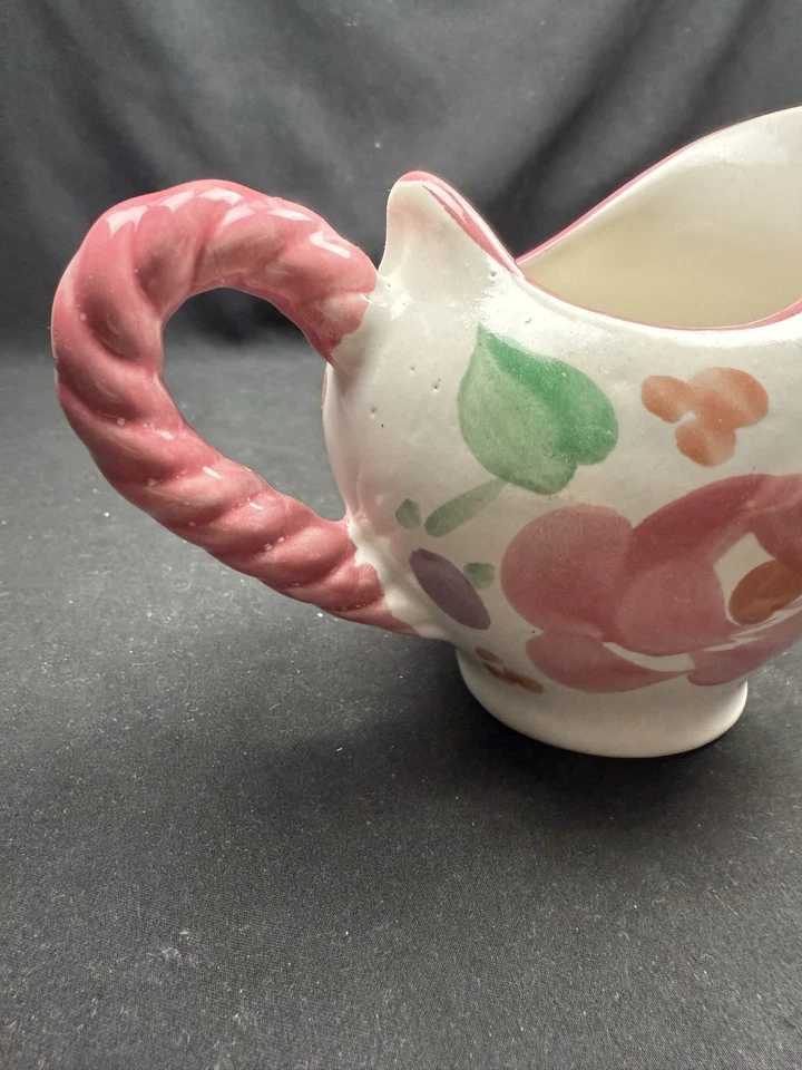 Colorido Floral FIORIWARE Zanesville Ohio Cerámica Azúcar y Crema Set MCM DE COLECCIÓN Foto 2 de 4