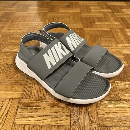 Nike Tanjun sandalo donna taglia 11 grigio freddo cinturino regolabile 882694 002 equo