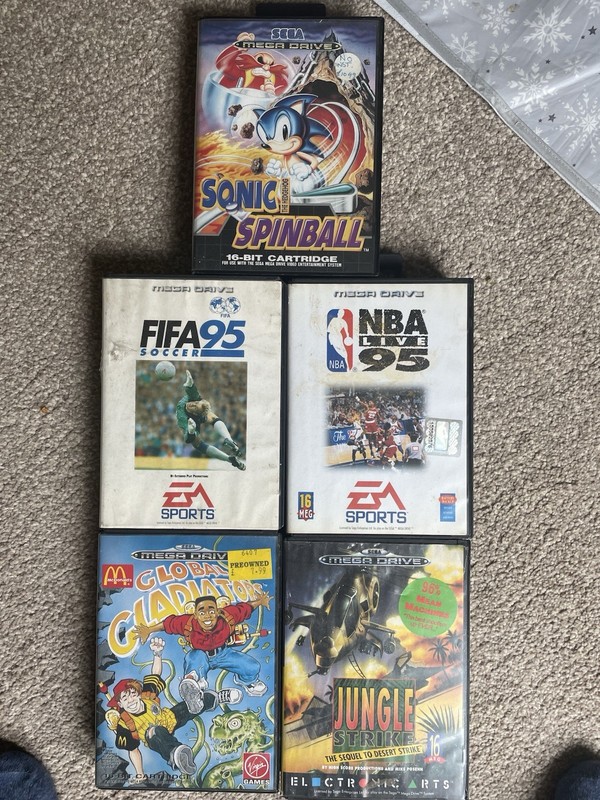 5 Various Sega Mega Drive Games