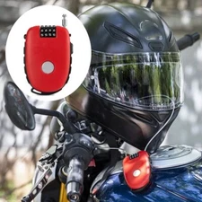 Retractable Wheel Steel Cable Password Lock Anti-Theft Motorcycle Helmet Lock