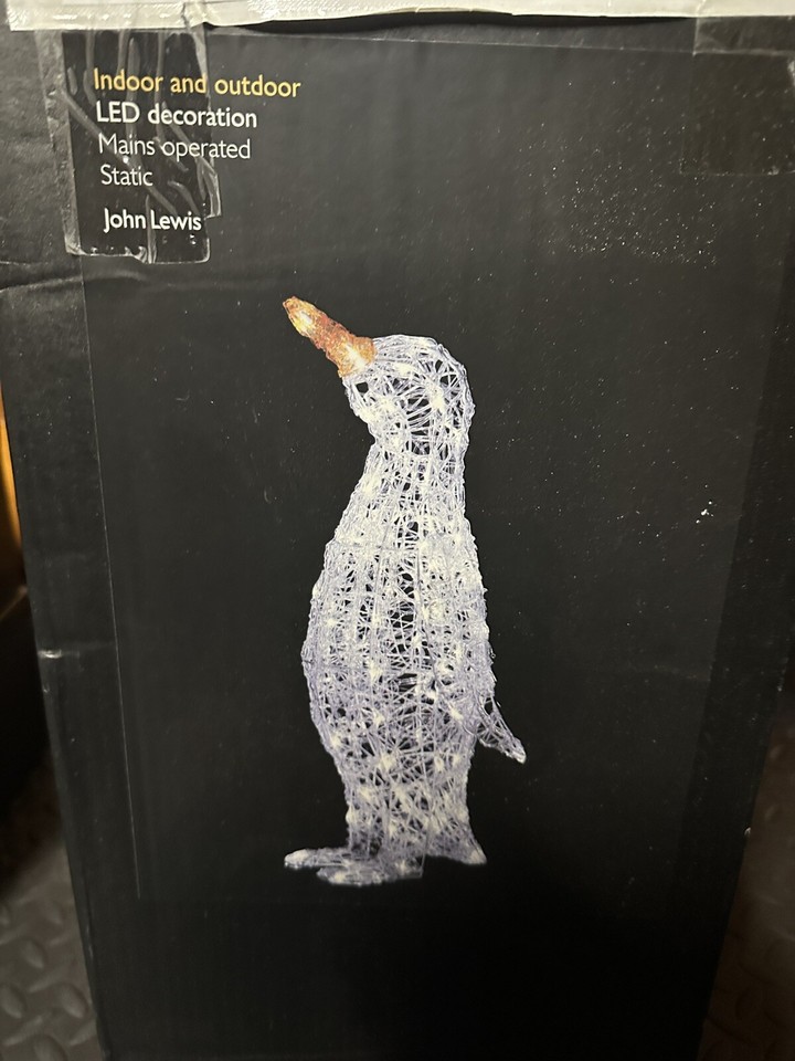 John Lewis Christmas Decoration LED Penguin eBay