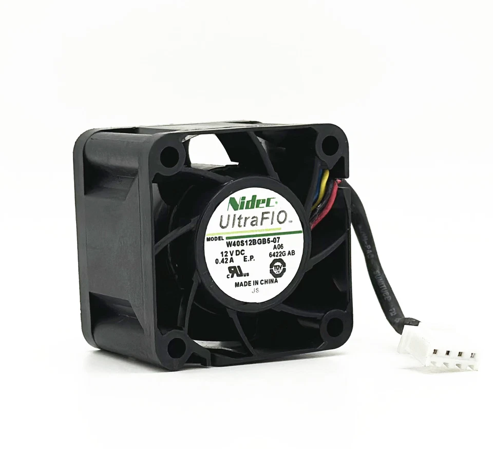 NIDEC W40S12BGB5-07 4028 4CM 12V 0.42A PWM Double Ball Large Air Volume Fan - Image 2 of 4
