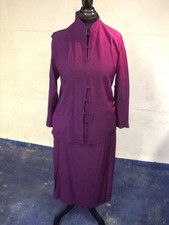 Purple Vintage Silk Ensemble Asian Jacket