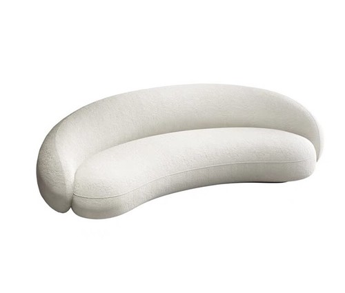 Curved Couch Fleece/Velvet Fabric Lounge Sofa 1/2/3 Seater Custom Colours - Picture 13 of 31