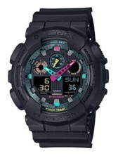 カシオ GA-100RS CASIO G SHOCK GA 100RS Black Analog Digital Watch Japan