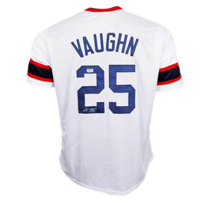 Andrew Vaughn Signed Chicago White Throwback Baseball Jersey