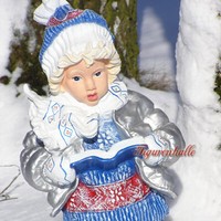 Weihnachts Figur Winterjunge Weihnachtsdekoration Deko Dekoration Advent Statue