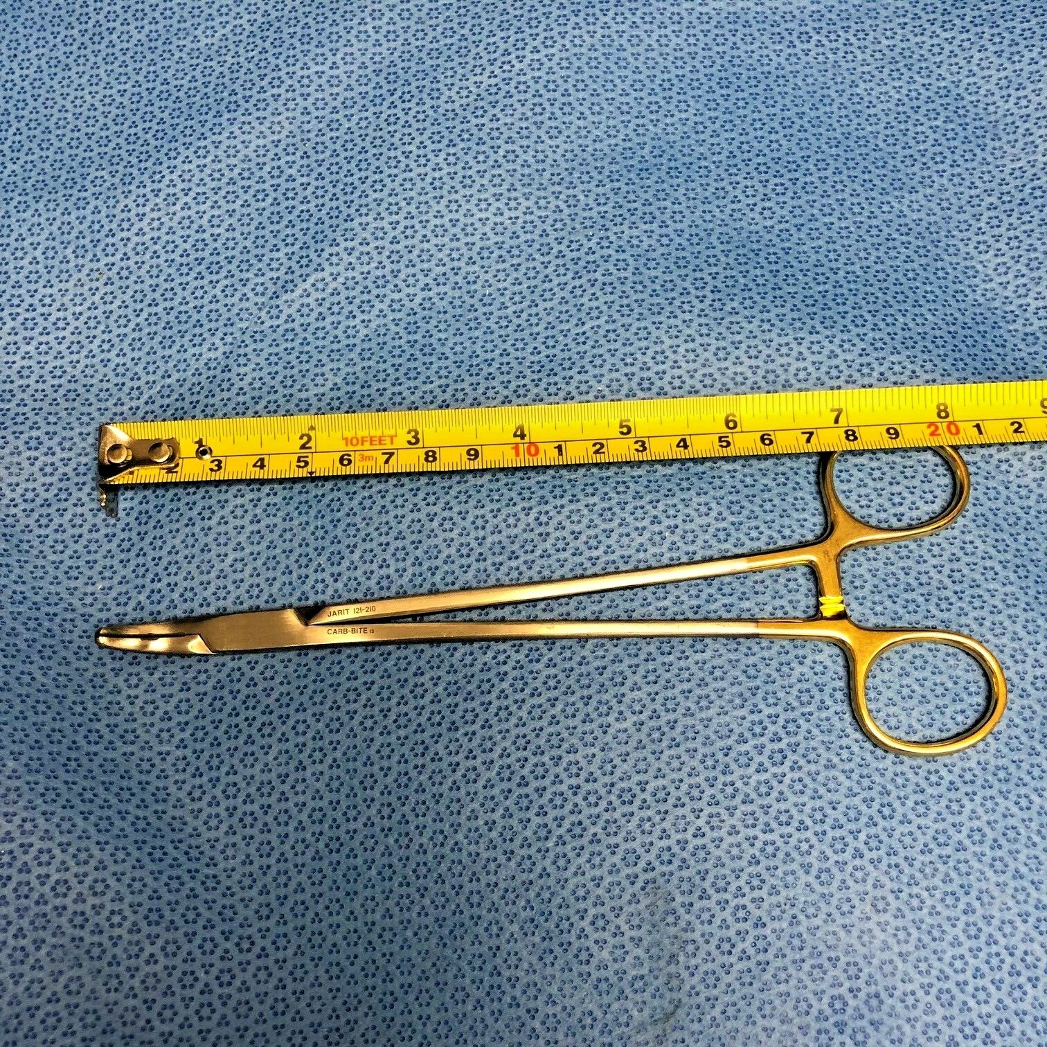 Jarit 121-210 Tungsten Carbide 8" Curved Carb-Bite Heaney Needle Holder ...