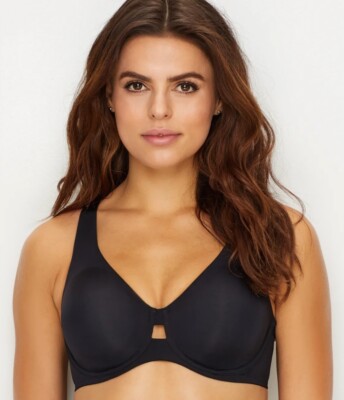 Wacoal 855280 First Instinct Underwire Bra, Sz 38DD BLACK