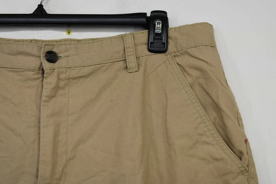 Merona Womens Tan Flat Front Hiking Tracking Casual Cotton Cargo Shorts 38 - Image 3 of 4