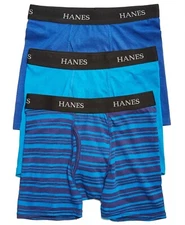 Hanes 263383 Kids Boys Platinum Cotton 3-Pack Boxer Brief Underwear Size L