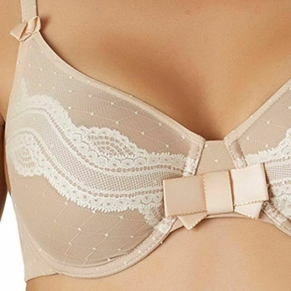Soutien-gorge Aubade Plumetis Chic Dune - 85F (70F EU) - Bonnet F Moulé Invisible - Neuf Avec étiquettes