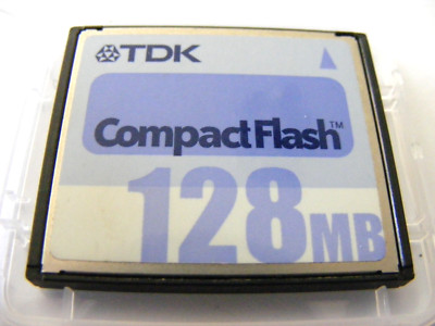 128MB Compact Flash Card ( 128 MB CF Karte ) TDK gebraucht