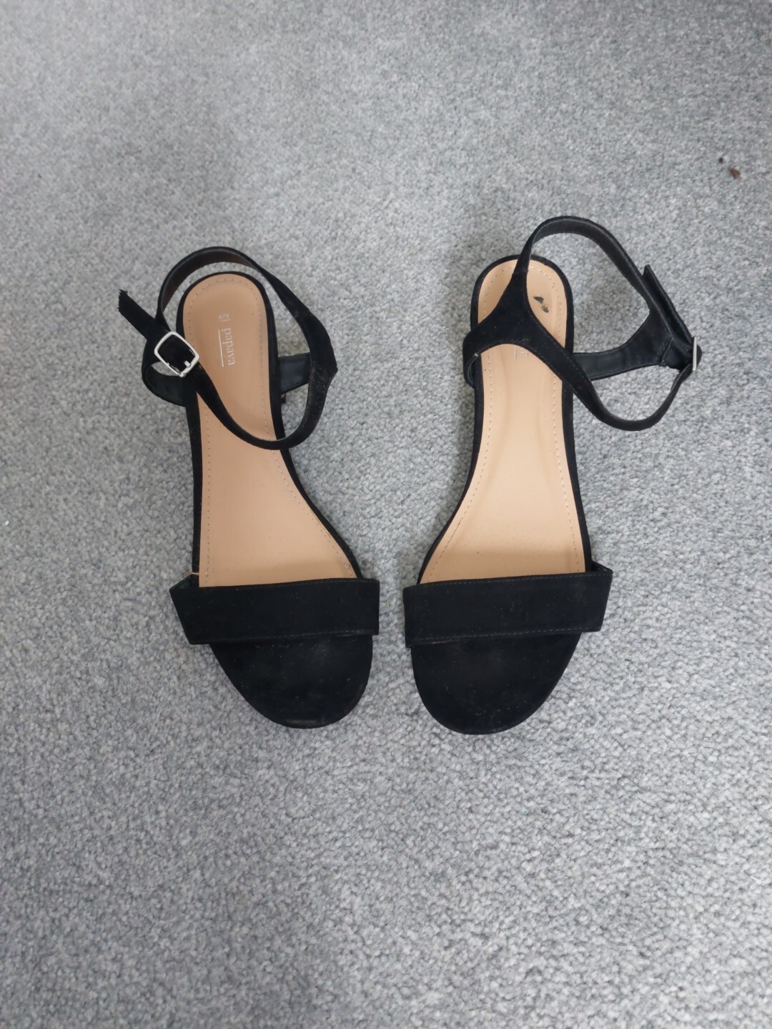 APL Sandali neri con cinturino in ecopelle scamosciata Papaya taglia 6