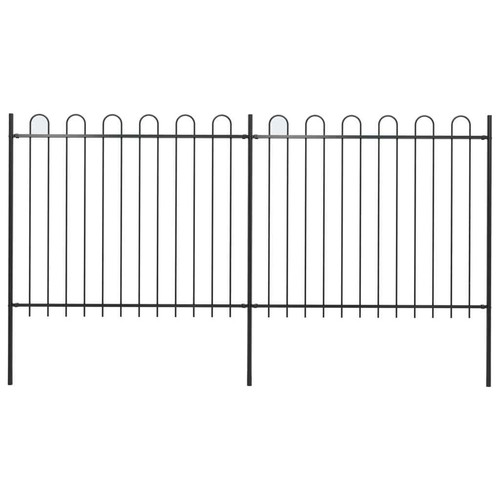 ADAVIN Recinzione Da Giardino In Ferro Con Cancello, 61cm X 3,5m, 4 Pannelli, Per Animali E Aiuole, Antiruggine, Facile Da Montare - 4