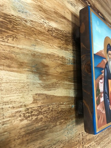 Saint Porphyrios the Kavsokalivitis Hand Painted Orthodox Byzantine Icon - Picture 9 of 12