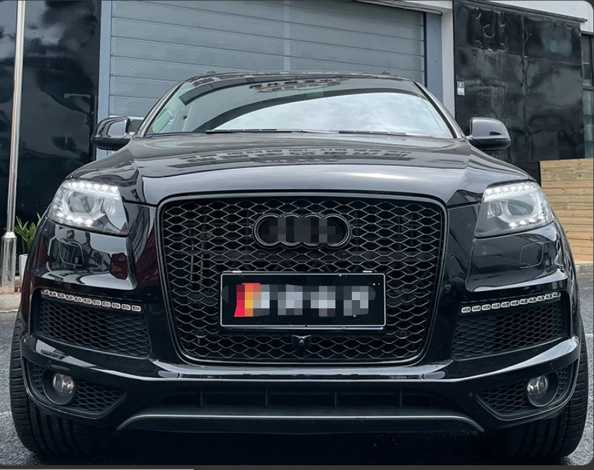 Parachoques delantero de malla de nido de abeja para Audi Q7 RSQ7 2006-2013 2014 2015 Foto 4 de 4