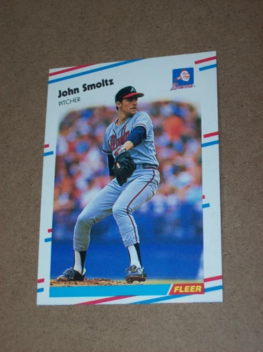 1988 Fleer update baseball John Smoltz HOF FIRST Rookie card #U-74 SET BREAK