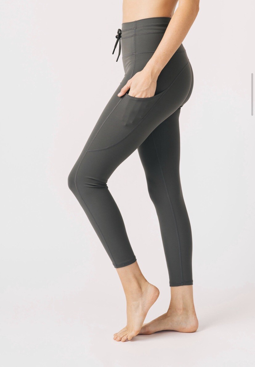 Zyia ⚡️Sage pocket drawstring pocket luxe leggings sz Y1 | eBay