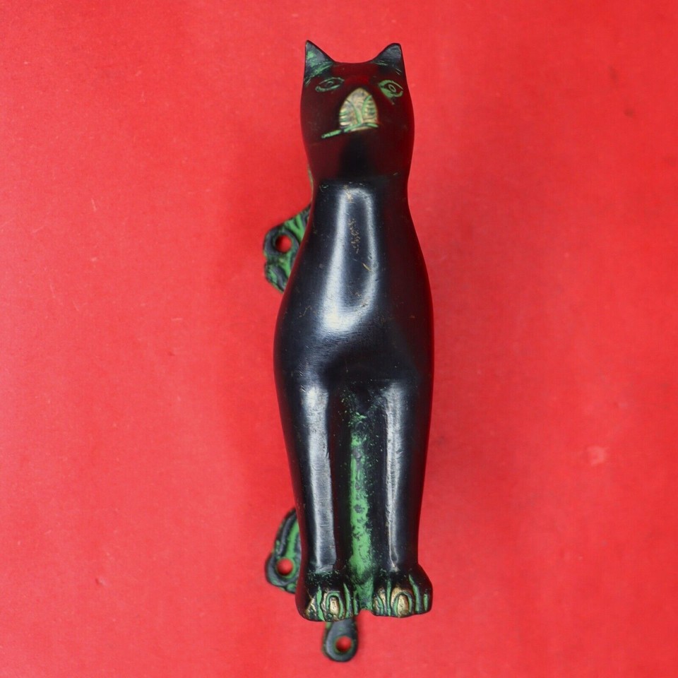 Cat Shape Victorian Repro Handmade Brass Wardrobe Drawer Door Handle