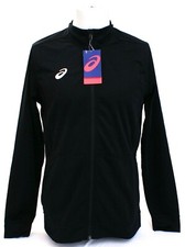 Asics Black Tricot Full Zip Lightweight Warmup Jacket Men's NWT