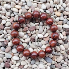 Gorgeous 14 MM Akar Laka Bracelet Dalbergia Parviflora 16 Beads Kayu Menang #39