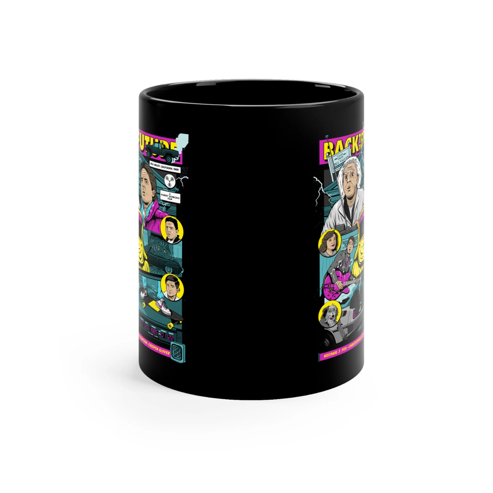 Back to The Future Movie 11oz Coffee Tea Black Mug