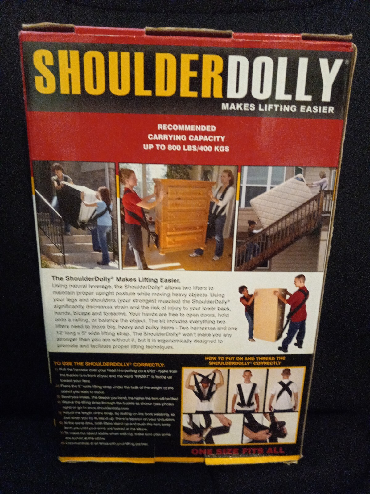 New Shoulder Dolly Moving Straps Lifting Strap for 2 Movers Up Too