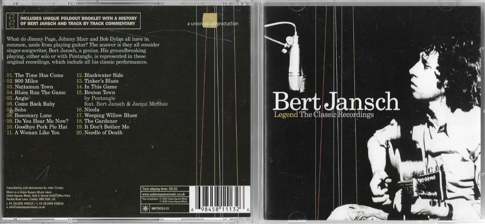 Bert Jansch - Legend (The Classic Recordings, 2003) CD Album