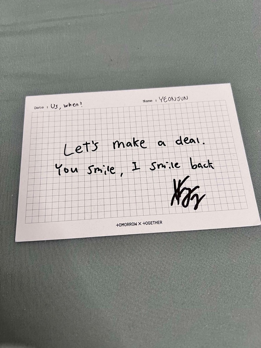 txt official photocard the star chapter : sanctuary yeonjun signed