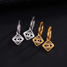 VASSAGO Star of David Ear Clip Earrings For Women Eye of Providence Amulet Punk