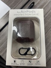 Protect Bluetooth Case For AirPods pro leather High-quality Material Brown