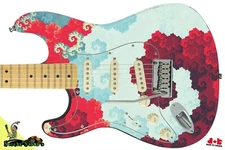 128 Lefty Electric Guitar Skin Barnacle Bills Underwater Tetris