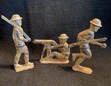 Set of 3 Lead Antique WW I Toy Soldiers
