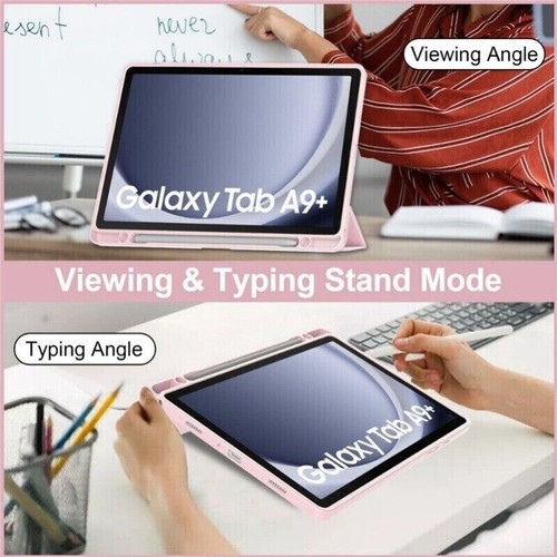 For Samsung Galaxy Tab A8 A9 A9+ S9 FE S10 Plus Ultra Case Leather Flip Cover - Picture 40 of 63