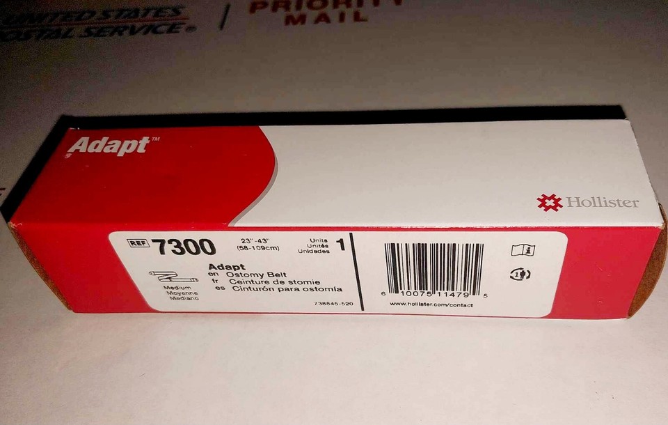 LOT OF 3 NEW HOLLISTER ADAPT 7300 OSTOMY BELT 23" to 43" MEDIUM WAIST