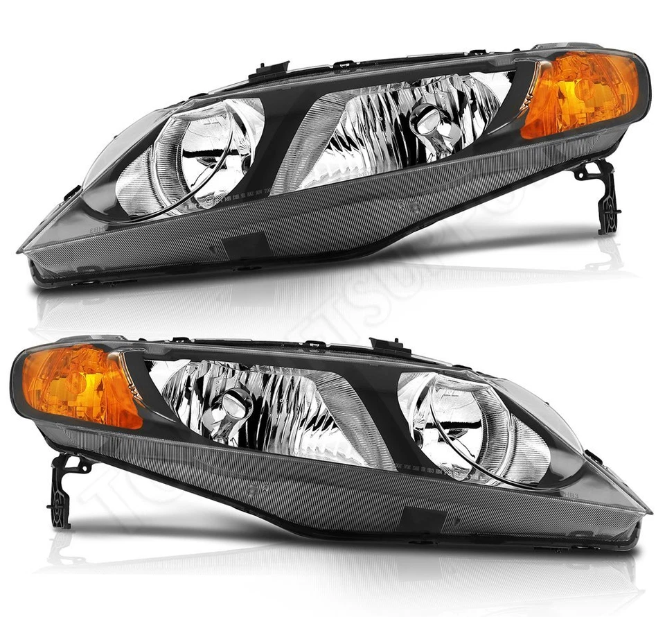 Conjunto de faros para Honda Civic 2006-2011 sedán 4 puertas conductor + lados pasajero Foto 2 de 4