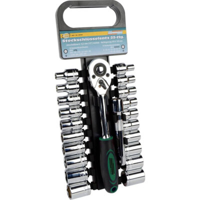 Brüder Mannesmann M29106 22-Piece Chromium-Vanadium Steel Compass Wrench Set