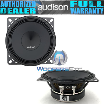 AUDISON AP4 PRIMA 4'' MIDBASS 120W 4-OHM CAR AUDIO SPEAKERS PAIR NEW