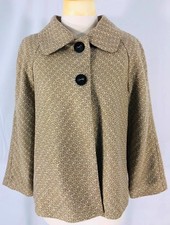 New Josephine Chaus Womens Blazer Jacket Gold White Lined Acrylic Polyester 8